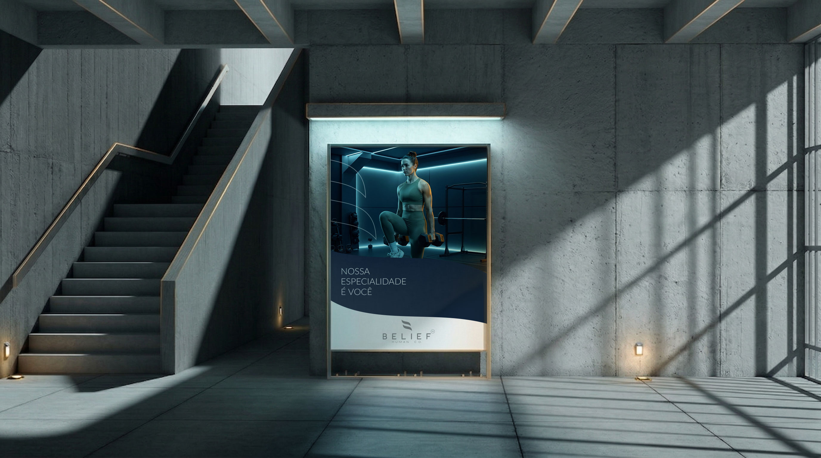 Mockup de aplicação para Belief Human